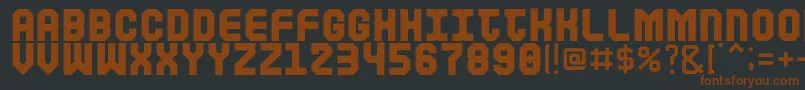 Coe-fontti – ruskeat fontit mustalla taustalla