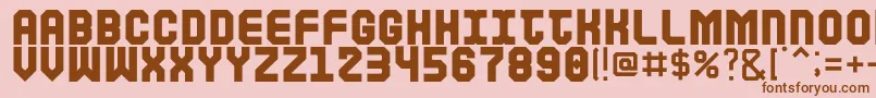 Coe Font – Brown Fonts on Pink Background