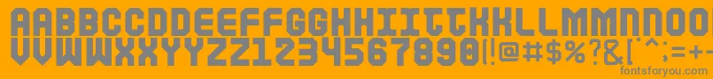 Coe Font – Gray Fonts on Orange Background