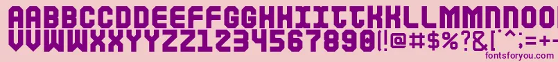 Coe Font – Purple Fonts on Pink Background
