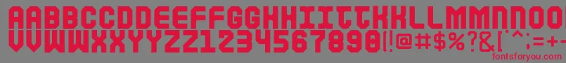 Coe Font – Red Fonts on Gray Background