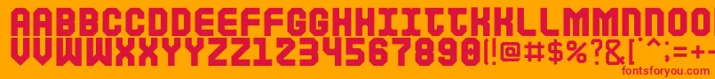Coe Font – Red Fonts on Orange Background