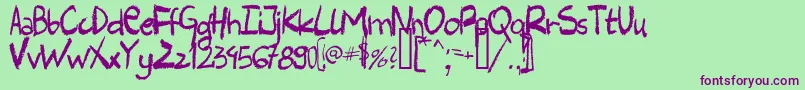 Шрифт Harlc – фиолетовые шрифты на зелёном фоне