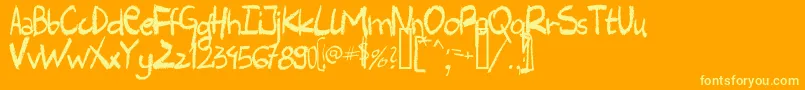 Harlc Font – Yellow Fonts on Orange Background