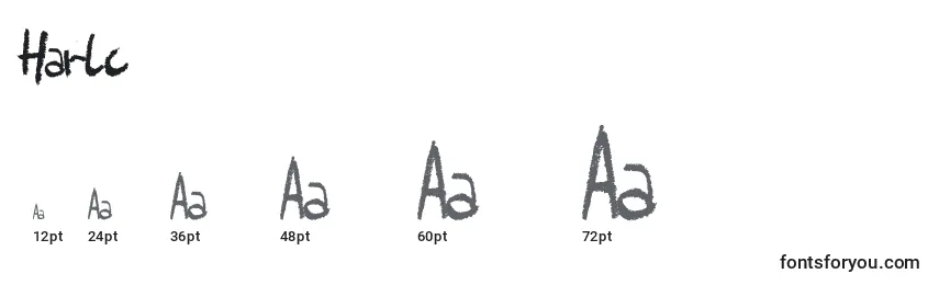 Harlc Font Sizes