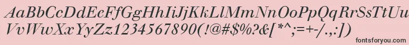 WalbaumOriginalItalic Font – Black Fonts on Pink Background