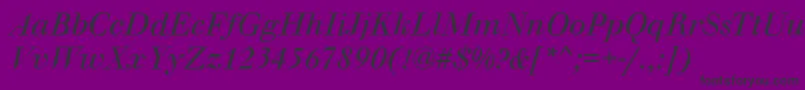 WalbaumOriginalItalic Font – Black Fonts on Purple Background
