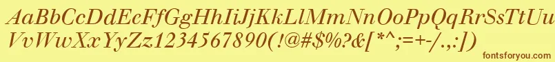 En savoir plus sur la police WalbaumOriginalItalic Police WalbaumOriginalItalic – polices brunes sur fond jaune