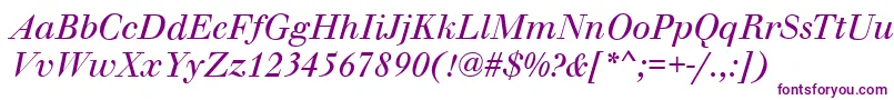 WalbaumOriginalItalic Font – Purple Fonts on White Background