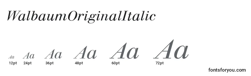 WalbaumOriginalItalic Font Sizes