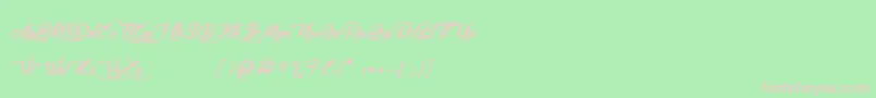 Amontillados Font – Pink Fonts on Green Background