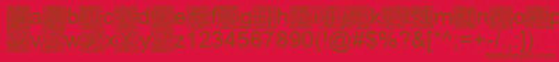 IronglassDropcaps Font – Brown Fonts on Red Background