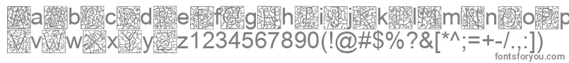 フォントIronglassDropcaps – 白い背景に灰色の文字