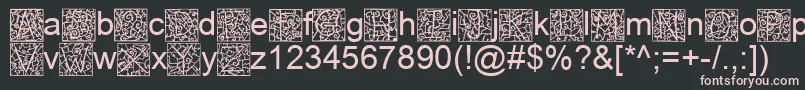 IronglassDropcaps Font – Pink Fonts on Black Background