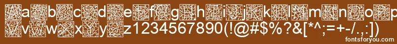 IronglassDropcaps Font – White Fonts on Brown Background