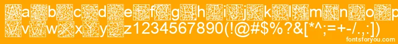 IronglassDropcaps Font – White Fonts on Orange Background