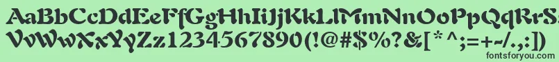 PaletteBlackSsiBlack Font – Black Fonts on Green Background