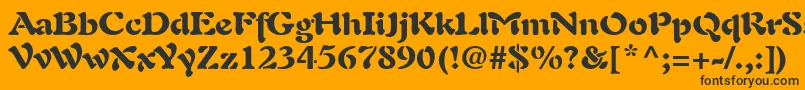 PaletteBlackSsiBlack Font – Black Fonts on Orange Background