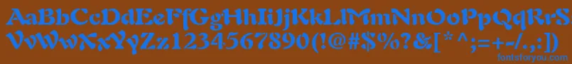 PaletteBlackSsiBlack Font – Blue Fonts on Brown Background