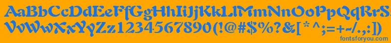 PaletteBlackSsiBlack Font – Blue Fonts on Orange Background