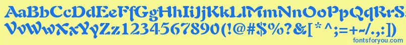 PaletteBlackSsiBlack Font – Blue Fonts on Yellow Background