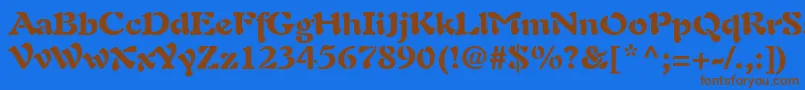 Шрифт PaletteBlackSsiBlack – коричневые шрифты на синем фоне