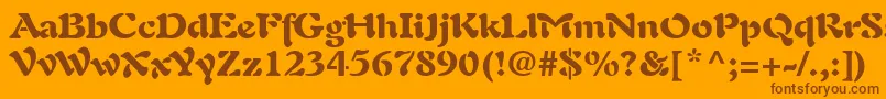 PaletteBlackSsiBlack Font – Brown Fonts on Orange Background