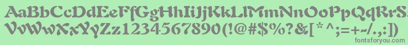 フォントPaletteBlackSsiBlack – 緑の背景に灰色の文字