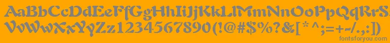 PaletteBlackSsiBlack Font – Gray Fonts on Orange Background