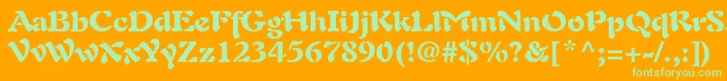 PaletteBlackSsiBlack Font – Green Fonts on Orange Background