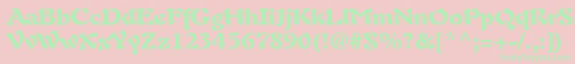 PaletteBlackSsiBlack Font – Green Fonts on Pink Background