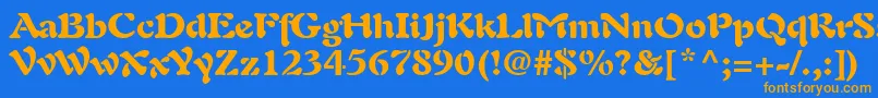 PaletteBlackSsiBlack Font – Orange Fonts on Blue Background