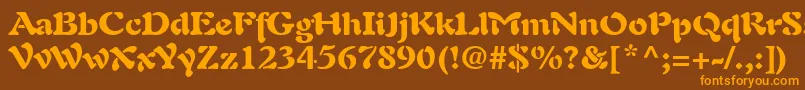 PaletteBlackSsiBlack Font – Orange Fonts on Brown Background