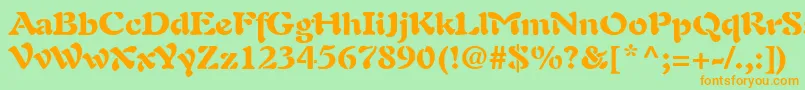 PaletteBlackSsiBlack Font – Orange Fonts on Green Background