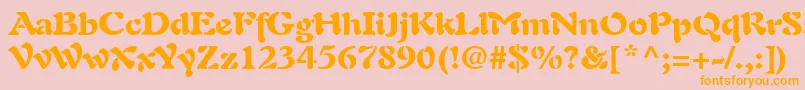 PaletteBlackSsiBlack Font – Orange Fonts on Pink Background