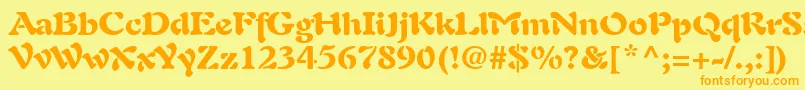 PaletteBlackSsiBlack Font – Orange Fonts on Yellow Background