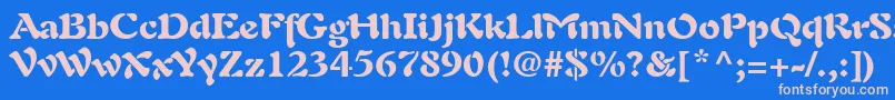 PaletteBlackSsiBlack Font – Pink Fonts on Blue Background
