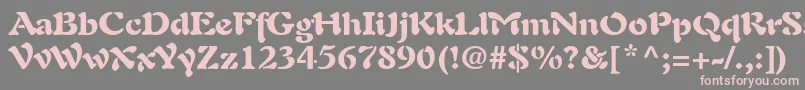 PaletteBlackSsiBlack Font – Pink Fonts on Gray Background
