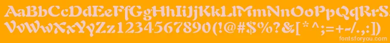 PaletteBlackSsiBlack Font – Pink Fonts on Orange Background