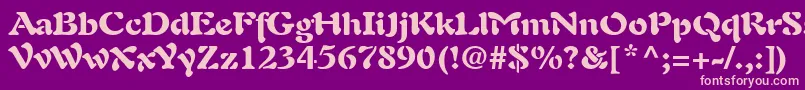PaletteBlackSsiBlack Font – Pink Fonts on Purple Background