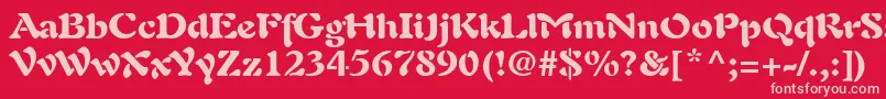 PaletteBlackSsiBlack Font – Pink Fonts on Red Background