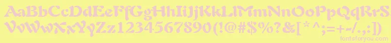 PaletteBlackSsiBlack Font – Pink Fonts on Yellow Background