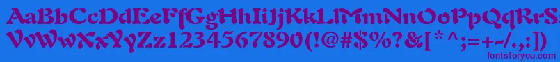 PaletteBlackSsiBlack Font – Purple Fonts on Blue Background