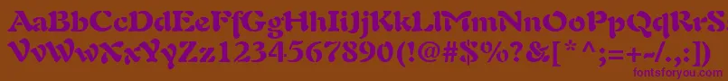 PaletteBlackSsiBlack Font – Purple Fonts on Brown Background