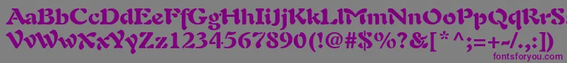 PaletteBlackSsiBlack Font – Purple Fonts on Gray Background