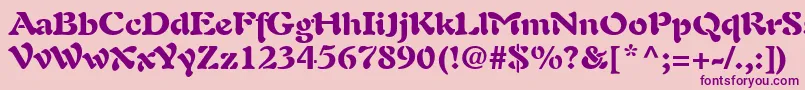 PaletteBlackSsiBlack Font – Purple Fonts on Pink Background