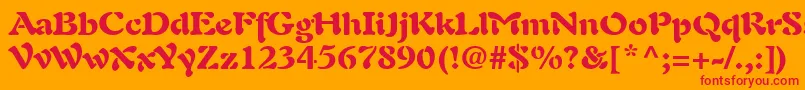 PaletteBlackSsiBlack Font – Red Fonts on Orange Background