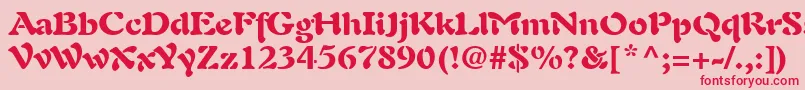 フォントPaletteBlackSsiBlack – ピンクの背景に赤い文字