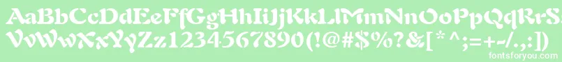 PaletteBlackSsiBlack Font – White Fonts on Green Background