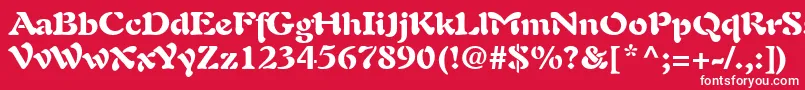 PaletteBlackSsiBlack-fontti – valkoiset fontit punaisella taustalla